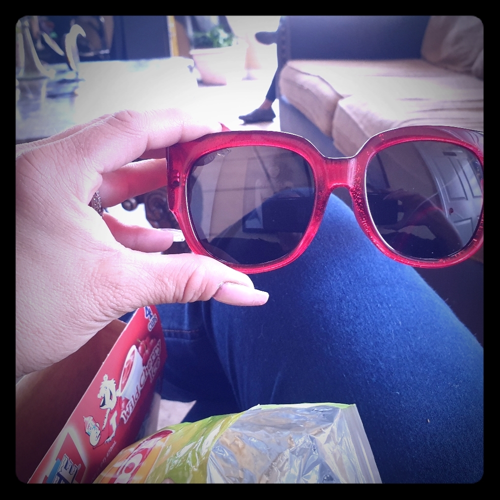 Red Gucci sunglasses